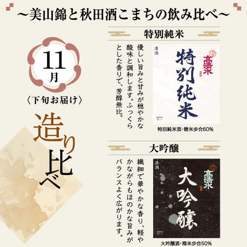 高清水頒布会「和の酒倶楽部」(10月から12月まで 計3回)